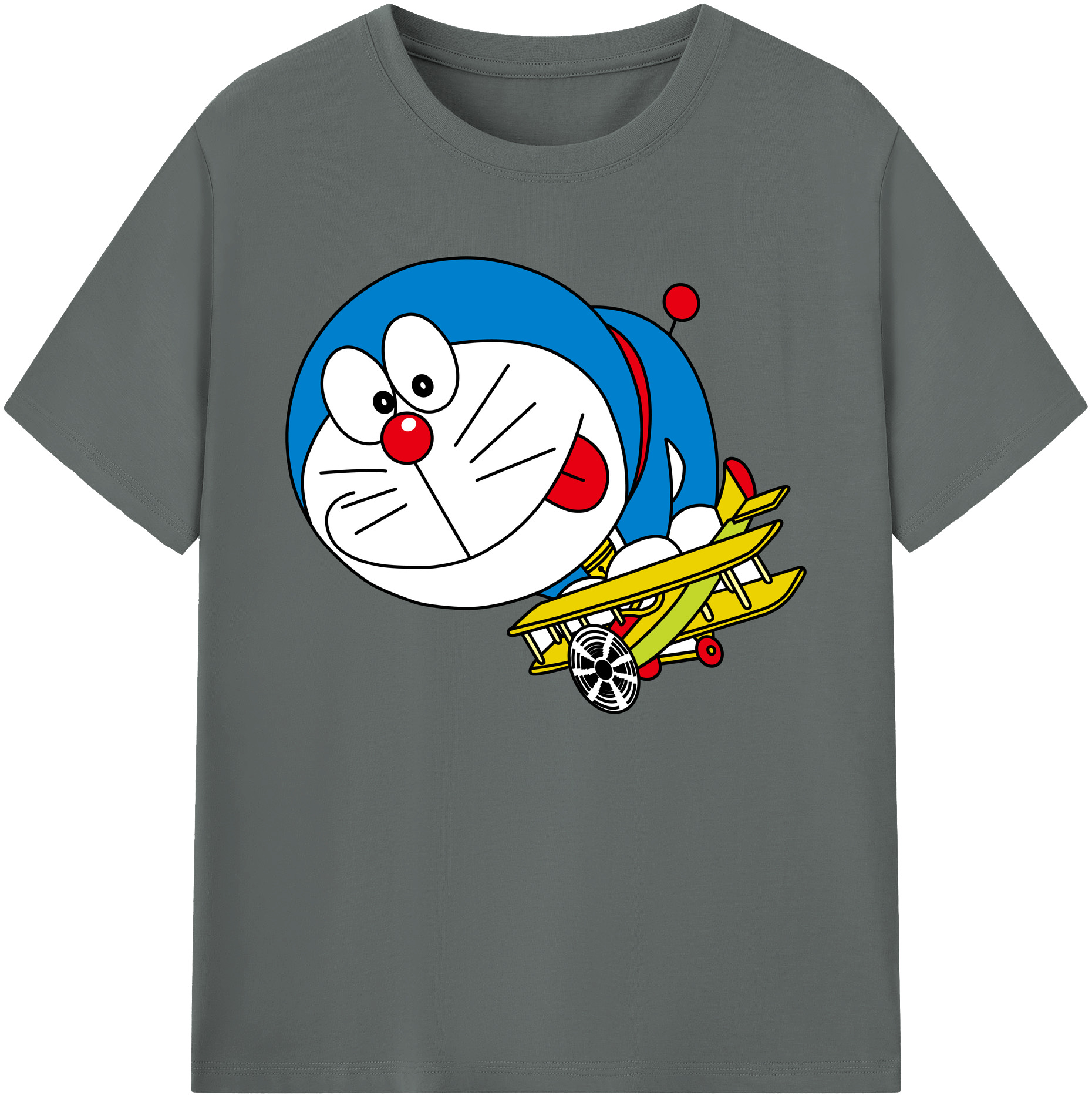 （画像用） ドラえもん Doraemon 綿100％ メンズ半袖Tシャツ｜肌触りやわらか＆通気性